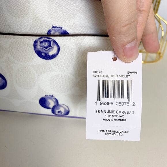 Coach CR176 Mini Jamie Camera Bag In Signature Canvas With Blueberry - Picture 5 of 5